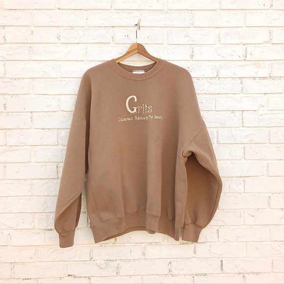 Vintage Hanes Premium Weight Grits Embroidered Sweatshirt - Picture 2 of 5